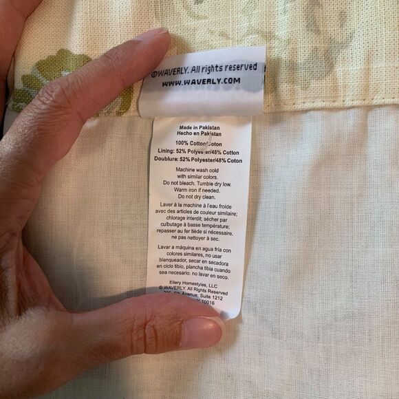 Waverly Spring Bling Scalloped Valance Lot of 2 Window Treatment Farmhouse - Picture 9 of 9